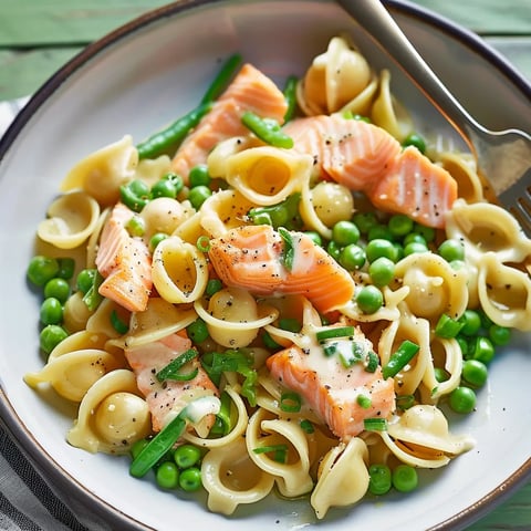 Saumon et pois gourmands