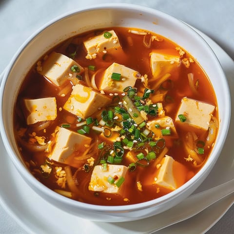 Tofu soupe piquante savoureuse
