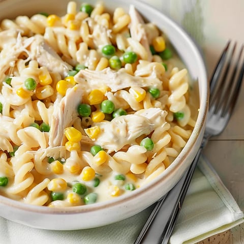 Pâtes crémeuses au poulet