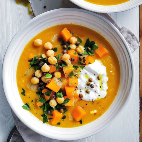 Assiette chaude avec pois chiches et légumes aux épices.