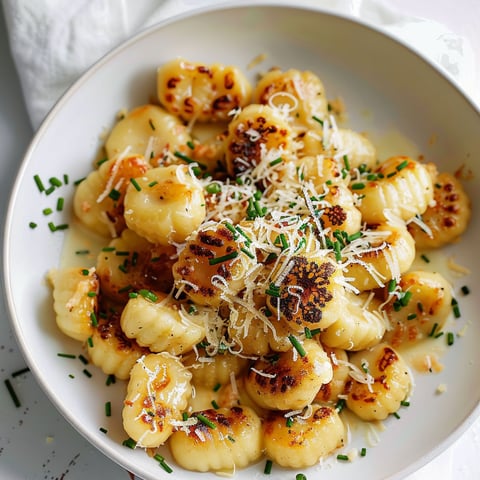 Des gnocchis caramélisés avec du chou-fleur et des herbes fraîches.