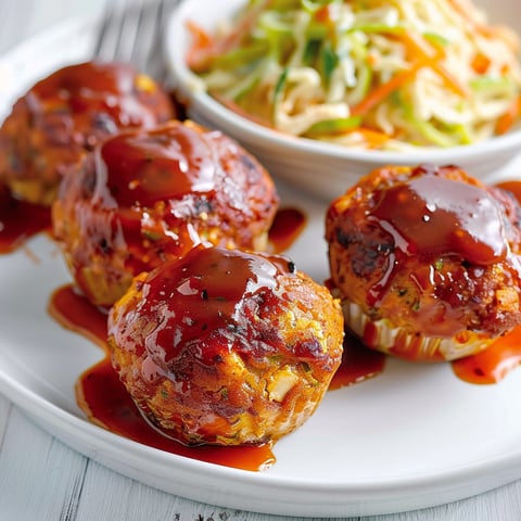 Délicieux pains de tofu et veau recouverts de sauce barbecue maison, présentés sur un plateau.