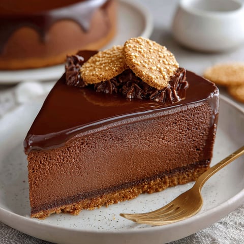 Dessert au chocolat orné de cacao et noix croustillantes sur une assiette.