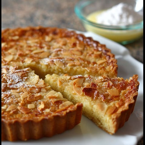 Une tranche de grimolle aux pommes sur un plateau.