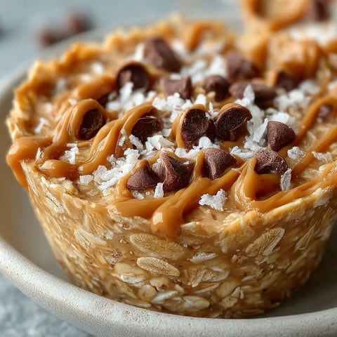 Un délice sain! Coupes d'Avoine au Beurre de Cacahuète.