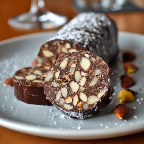 Une portion de chocolat au beurre de noix et almonds, accompagnée d'une bouteille de vin.