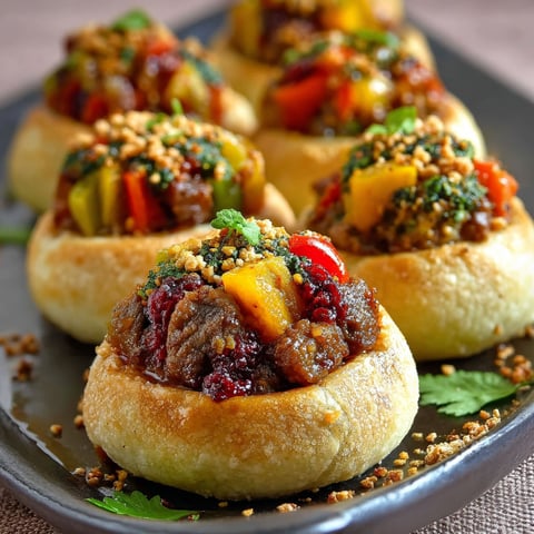 Plate of meat and vegetable filled pastries.
