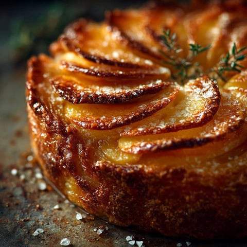 Une tarte pomme terre quiche est servie sur une table.