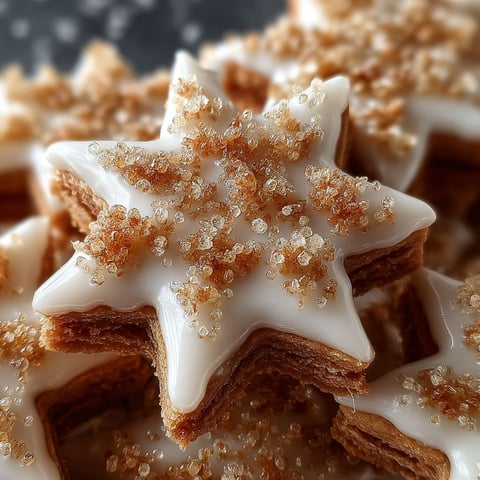 Les étoiles cannelle glaçage royal sont un dessert délicieux et coloré, composé de pâte à tartes et de sucre glace.