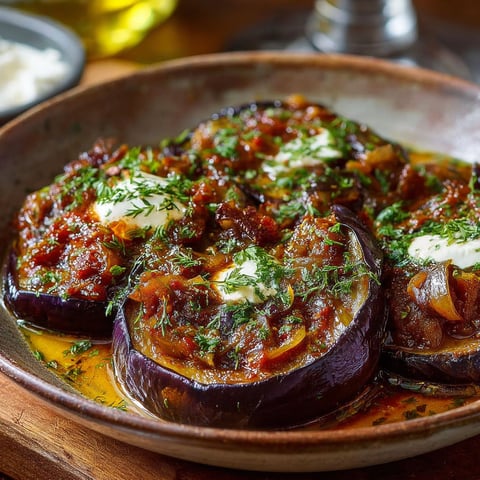 Une assiette de légumes cuits dans une sauce épicée, incluant des aubergines, des poivrons et des épinards.