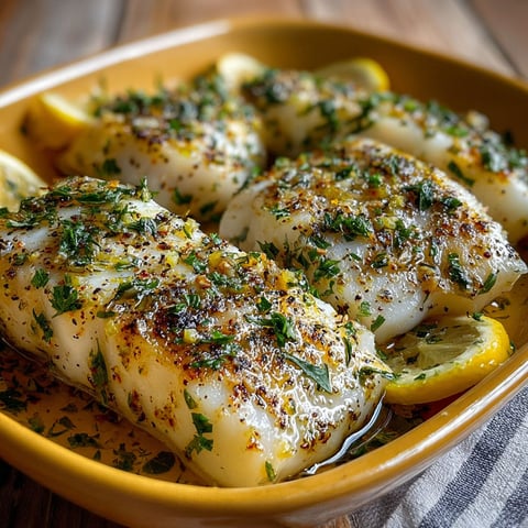 Poisson citron ail et herbes - Poisson grillé avec des herbes et des citrons dans un bol.
