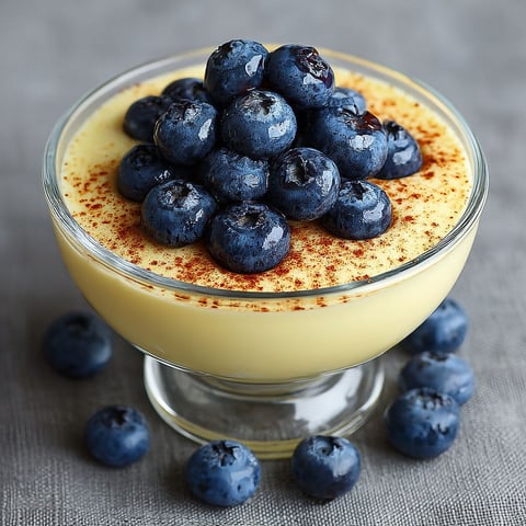 Une tarte aux myrtilles et cannelle est servie dans un bol.