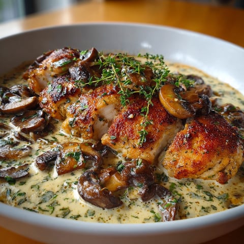 Une poêle de poulet poêlé avec des herbes et des citrons.